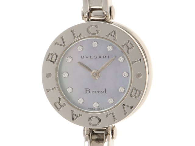 BVLGARI ブルガリ B-zero1 ビーゼロワン SS BZ22S ブラックシェル12Pダイヤ 女性用クオーツ時計【473】  の購入なら「質」の大黒屋（公式）