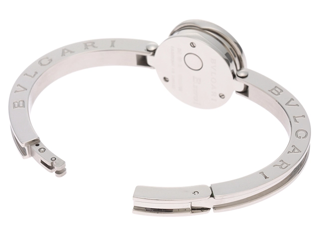 BVLGARI ブルガリ B-zero1 ビーゼロワン SS BZ22S ブラックシェル12Pダイヤ 女性用クオーツ時計【473】