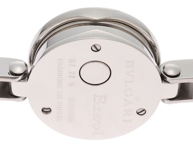 BVLGARI ブルガリ B-zero1 ビーゼロワン SS BZ22S ブラックシェル12Pダイヤ 女性用クオーツ時計【473】