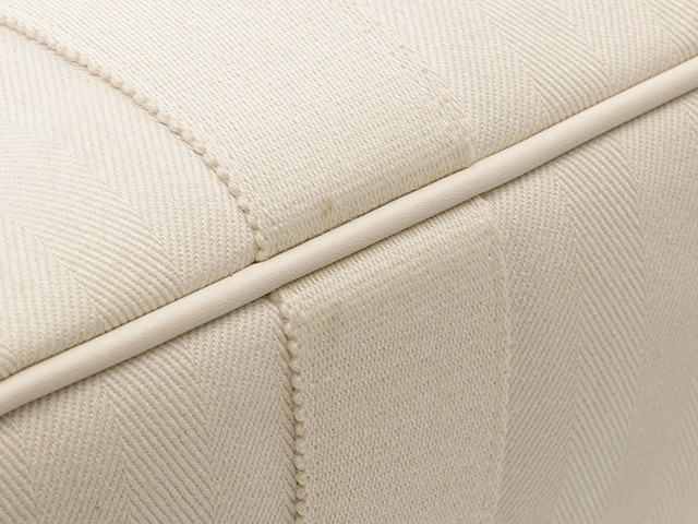 HERMES エルメス ハンドバッグ ヴァルパライソPM トワルシェブロン/レザー アイボリー 433