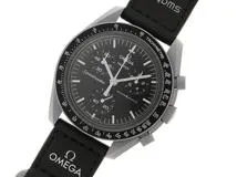 2024年正規 Swatch スウォッチ 腕時計 OMEGA×Swatch ムーンスウォッチ MISSION TO THE MOON S033M100 ブラック文字盤 バイオセラミック クォーツ【472】SJ