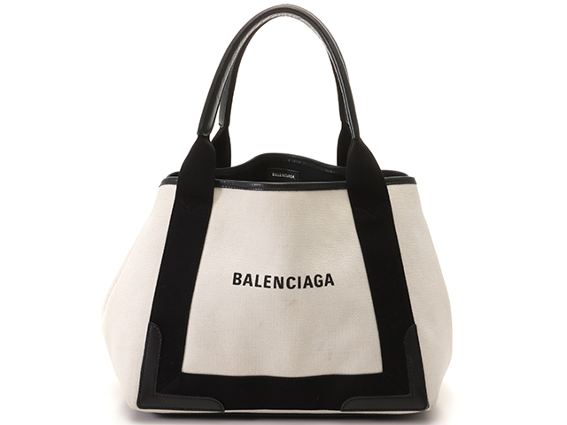 BALENCIAGA バレンシアガ ネイビー スモールカバス トートバッグ オフ 