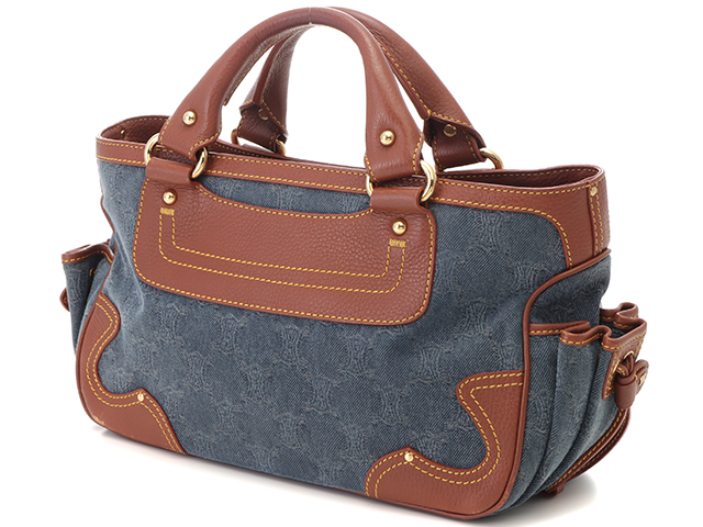 GJ6821*CELINE セリーヌ*ブギーバッグ*マカダム柄×クロコ型押しレザー 