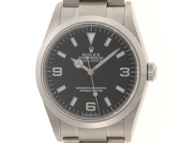 K番2002年並行品 ROLEX ロレックス 腕時計 エクスプローラーI 114270 ステンレススチール ブラック文字盤 自動巻き【472】SJ