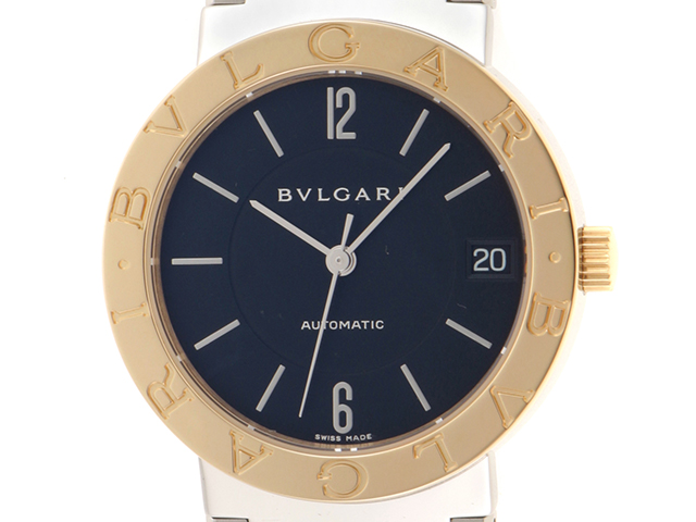 BVLGARI ブルガリ 腕時計 2002年並行品 ブルガリ ブルガリ BB33SGAUTO K18イエローゴールド/ステンレス ブラック文字盤  自動巻き【472】SJ の購入なら「質」の大黒屋（公式）