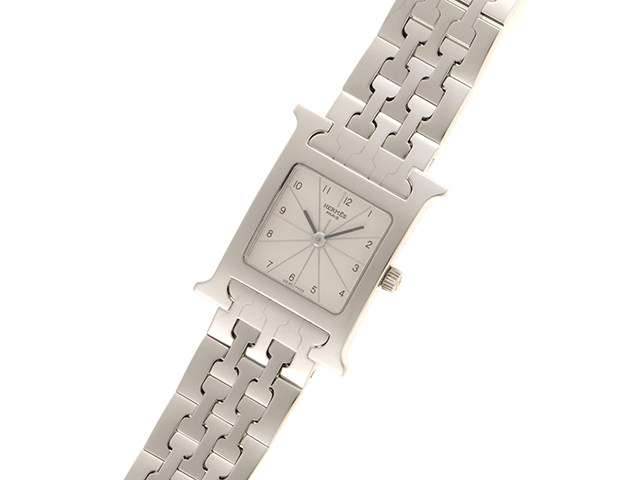 HERMES エルメス 腕時計 2000年正規品 Hウォッチ HH1.210 シルバー文字  