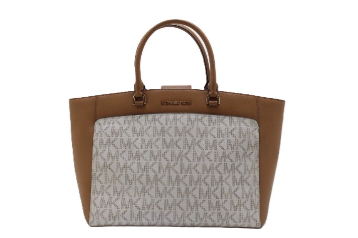 MICHAEL KORS マイケルコース 2wayバッグ 35S8GY3T7B ホワイト/ブラウン PVC/レザー 【460】2148103669750