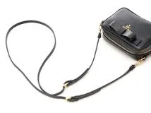 PRADA プラダ　リボンミニ２ｗａｙバッグ　ブラック　サフィアーノヴェルニック【471】Ｉ