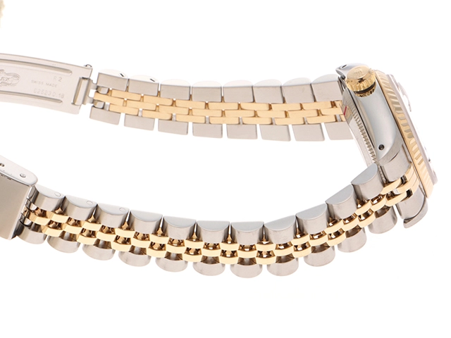 ROLEX　ロレックス　デイトジャスト 旧10PD　69173G  ブラック文字盤/YG/SS　【471】N