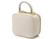 グッチ GUCCI　ブロンディトップ　ハンドルバッグ　　ショルダーバッグ　ホワイト　レザ－　433