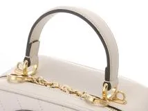 グッチ GUCCI　ブロンディトップ　ハンドルバッグ　　ショルダーバッグ　ホワイト　レザ－　433