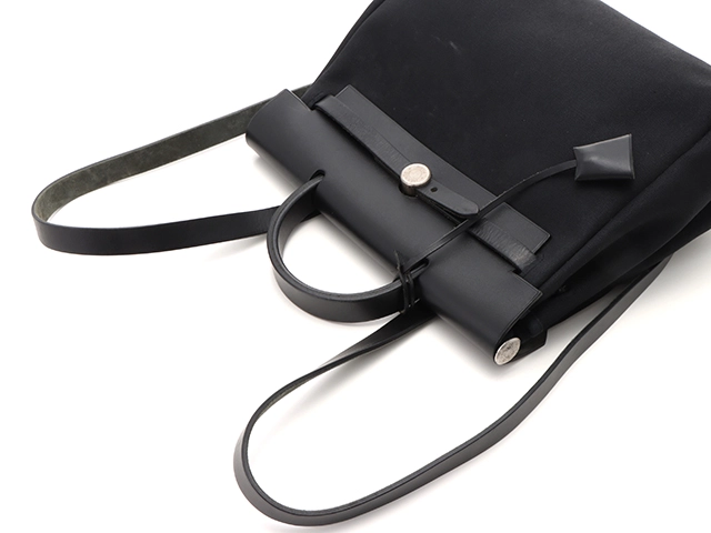 HERMES　エルメス　エールバッグアドPM ブラック／SV　□E刻印(2001年頃製造)【431】2148103672002