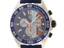 TAG HEUER　タグ・ホイヤー　フォーミュラ1 クロノグラフ　CAZ101N.FC8243　ステンレス/カワ　SS/革　ブルー　メンズ　クォーツ【432】2148103673566