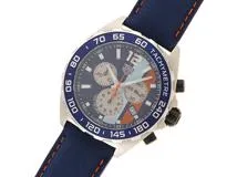 TAG HEUER　タグ・ホイヤー　フォーミュラ1 クロノグラフ　CAZ101N.FC8243　ステンレス/カワ　SS/革　ブルー　メンズ　クォーツ【432】2148103673566