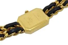 CHANEL シャネル プルミエールXL H0001 GP/レザー クォーツ【460】2148103673825