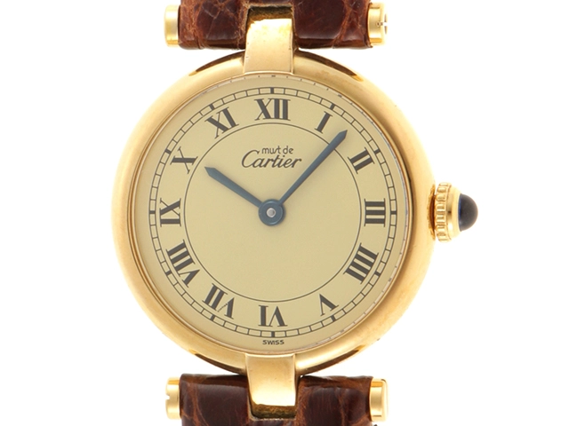 Cartier カルティエ マスト ヴァンドーム ヴェルメイユ 1851 アイボリー文字盤 シルバー925/GP/革 クオーツ レディース時計  2148103673900【207】 の購入なら「質」の大黒屋（公式）