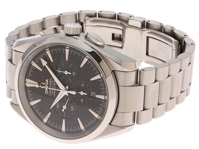 OMEGA オメガ 時計 シーマスター アクアテラ クロノグラフ 2512.50 ブラック文字盤 SS 自動巻き メンズ(2148103673986)M【200】