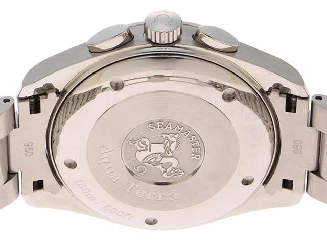 OMEGA オメガ 時計 シーマスター アクアテラ クロノグラフ 2512.50 ブラック文字盤 SS 自動巻き メンズ(2148103673986)M【200】