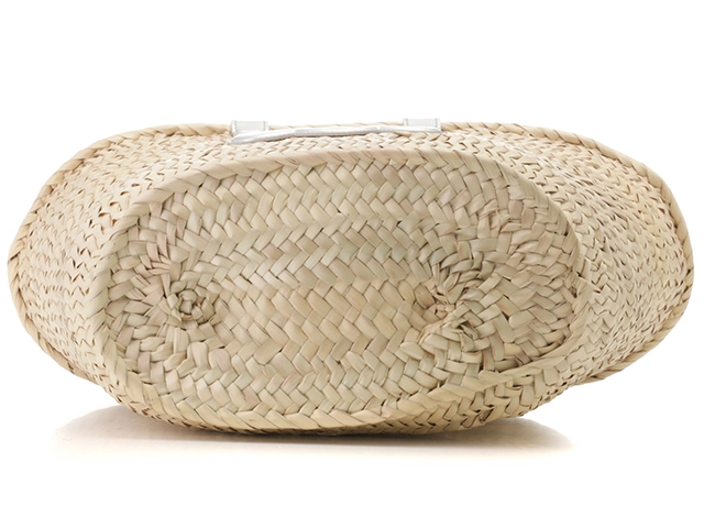 CELINE　セリーヌ　バッグ　ティーントリオンフ　クラシックパニエ　ナチュラル・シルバー　ラフィア・カーフ　113832EYO.36AG【472】HA