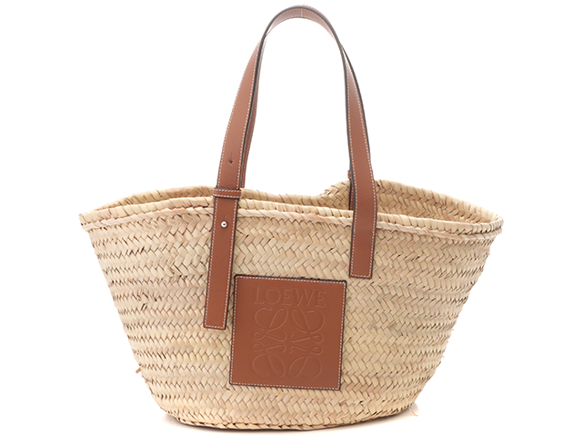 LOEWE ロエベ バスケットバッグラージ ナチュラル／タン