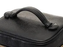 CHANEL　シャネル　ココマーク 縦型バニティ　ブラック 　GP　キャビアスキン　A01998【432】2148103674815