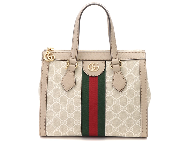 GUCCI グッチ オフィディア GGスモール トートバッグ ベージュ/ホワイト PVC/カーフ 【436】 2148103675997  の購入なら「質」の大黒屋（公式）