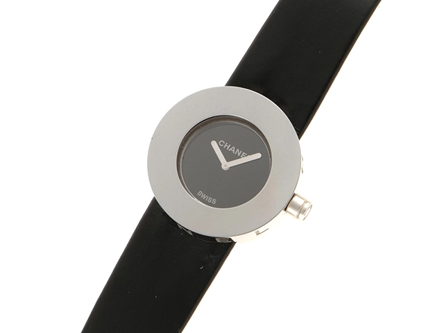 CHANEL　シャネル　ラ・ロンド　H0579　ステンレス/カワ　SS/革　ブラック　レディース　クオーツ【430】2148103677953