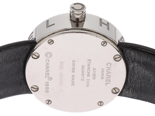 CHANEL　シャネル　ラ・ロンド　H0579　ステンレス/カワ　SS/革　ブラック　レディース　クオーツ【430】2148103677953