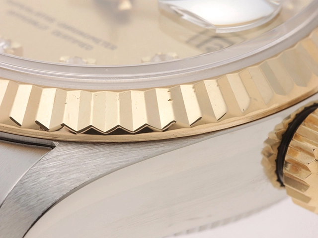 ROLEX　ロレックス　時計　デイトジャスト　69173G　X番　1991年製造　YG/SS　レディース　自動巻き　シャンパン文字盤　10Pダイヤ　トリチウム【431】2148103679124