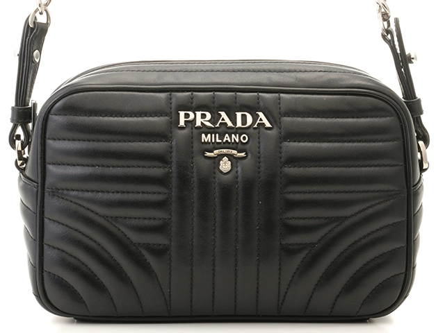 PRADA プラダ ダイアグラム クロスボディバッグ 1BH083 ブラック レザー【431】 の購入なら「質」の大黒屋（公式）