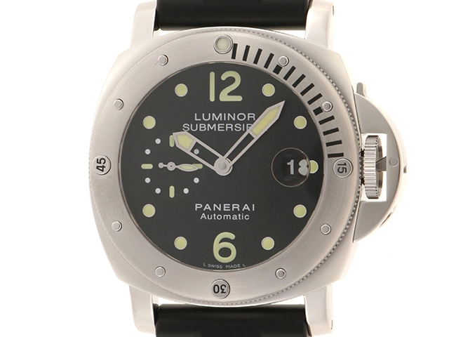 PANERAI パネライ 腕時計 2017年正規品 ルミノール サブマーシブル PAM00024 スチール/ラバー ブラック文字盤 自動巻【472】SJ  の購入なら「質」の大黒屋（公式）