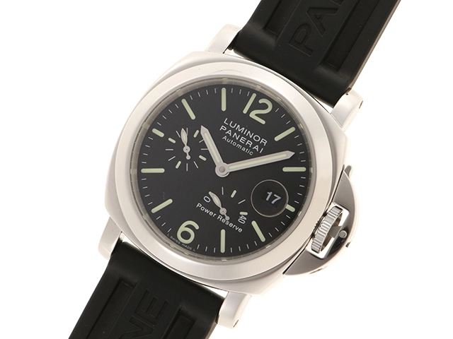 PANERAI　パネライ　ルミノール　パワーリザーブ　PAM00090　自動巻き　ステンレス/ラバー　ブラック　300ｍ防水　参考定価：902000　【432】　2148103680731