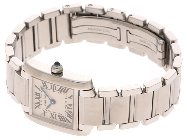 Cartier　カルティエ　タンクフランセーズSM　W51008Q3　ステンレススチール　クォーツ　レディース　腕時計（2148103680960）【200】C