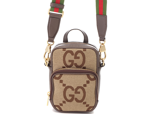 GUCCI グッチ ジャンボＧＧ ２wayショルダーバッグ ベージュ ブラウン キャンバス【471】Ｉ の購入なら「質」の大黒屋（公式）