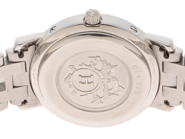 HERMES　エルメス　クリッパーコンビ　CL4.220　SS/GP　ベージュ　レディース　クォーツ2148103681820【432】