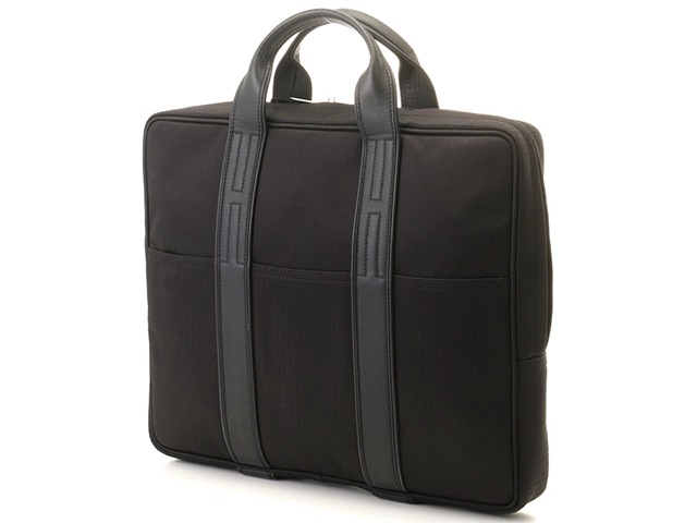 HERMES エルメス ビジネスバッグ ブリーフケース アカプルコオディナトゥール ブラック　キャンバス/レザー 【472】KS