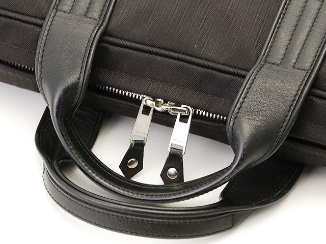 HERMES エルメス ビジネスバッグ ブリーフケース アカプルコオディナトゥール ブラック　キャンバス/レザー 【472】KS