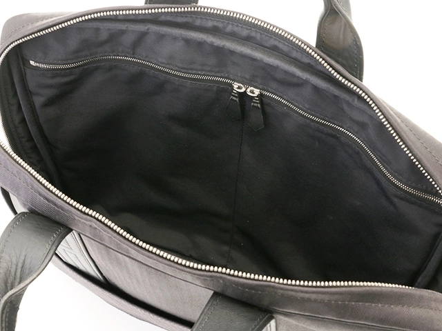 HERMES エルメス ビジネスバッグ ブリーフケース アカプルコオディナトゥール ブラック　キャンバス/レザー 【472】KS