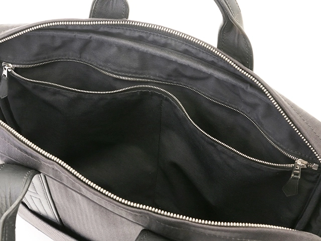 HERMES エルメス ビジネスバッグ ブリーフケース アカプルコオディナトゥール ブラック　キャンバス/レザー 【472】KS