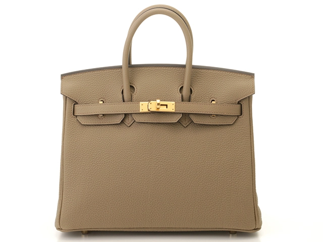 【大黒屋ECサイト・店頭限定】　HERMES　エルメス　バーキン25　ベージュマルファ　ゴールド金具　トゴ　W刻印　【432】2148103682193