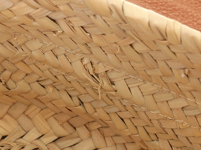 Chloe クロエ マーシー バスケットショルダーバッグ かごバッグ ナチュラル/ブラウン ラフィア/カーフ CHC22SS729G58【472】HA