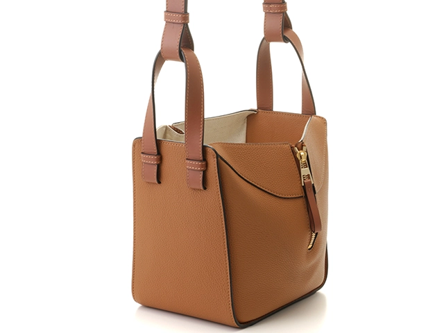 LOEWE　ロエベ　コンパクトハンモックバッグ　ブラウン　カーフ　A538H13X03　2WAYショルダーバッグ【431】