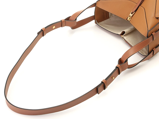 LOEWE　ロエベ　コンパクトハンモックバッグ　ブラウン　カーフ　A538H13X03　2WAYショルダーバッグ【431】
