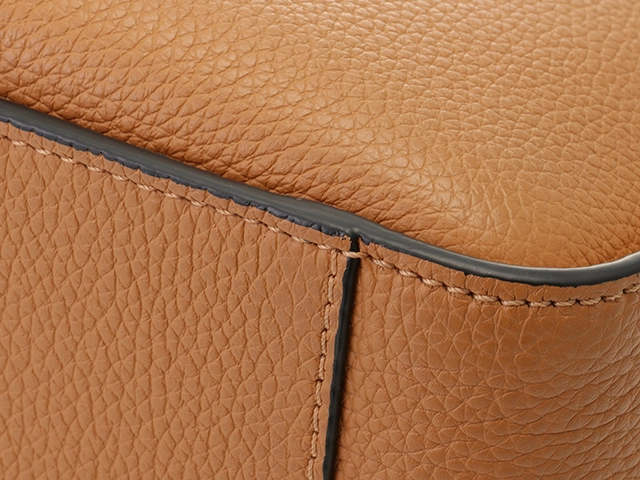 LOEWE　ロエベ　コンパクトハンモックバッグ　ブラウン　カーフ　A538H13X03　2WAYショルダーバッグ【431】