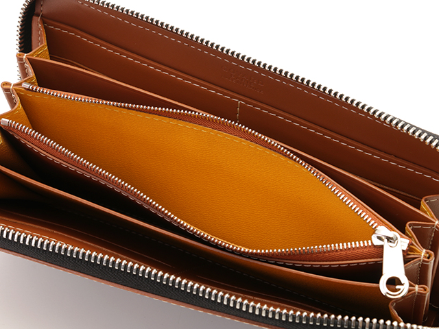 ゴヤール長財布(マティニョンGMウォレット)ブラック×ブラウン GOYARD ゴヤール ラウンドファスナー長財布 ポルトフォイユ