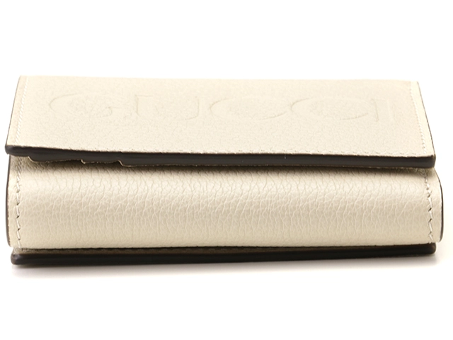 GUCCI グッチ ロゴ コンパクトウォレット アイボリー レザー 731694 2148103683442 【431】