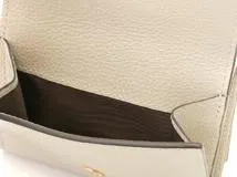 GUCCI グッチ ロゴ コンパクトウォレット アイボリー レザー 731694 2148103683442 【431】