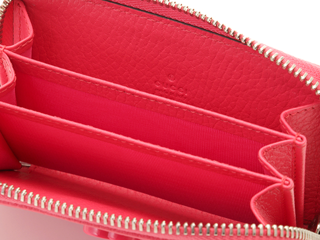 Gucci グッチ ダブルG ジップアラウンドウォレット コーラル