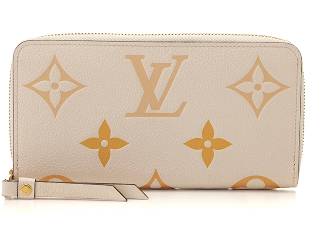 LOUIS VUITTON ルイヴィトン ジッピーウォレット バイカラーモノグラム・アンプラント クレームサフラン M80402  2021年頃製造【433】 の購入なら「質」の大黒屋（公式）