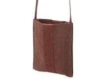 HERMES エルメス エールラインポシェット ブラウン キャンバス【430